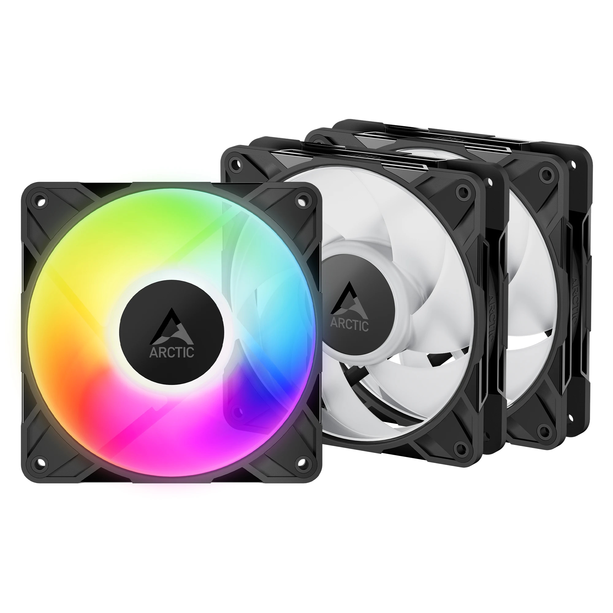p12_pro_argb_black_rainbow_3pack_g00_BajGfE Arctic P12 Pro A-RGB - Image 1